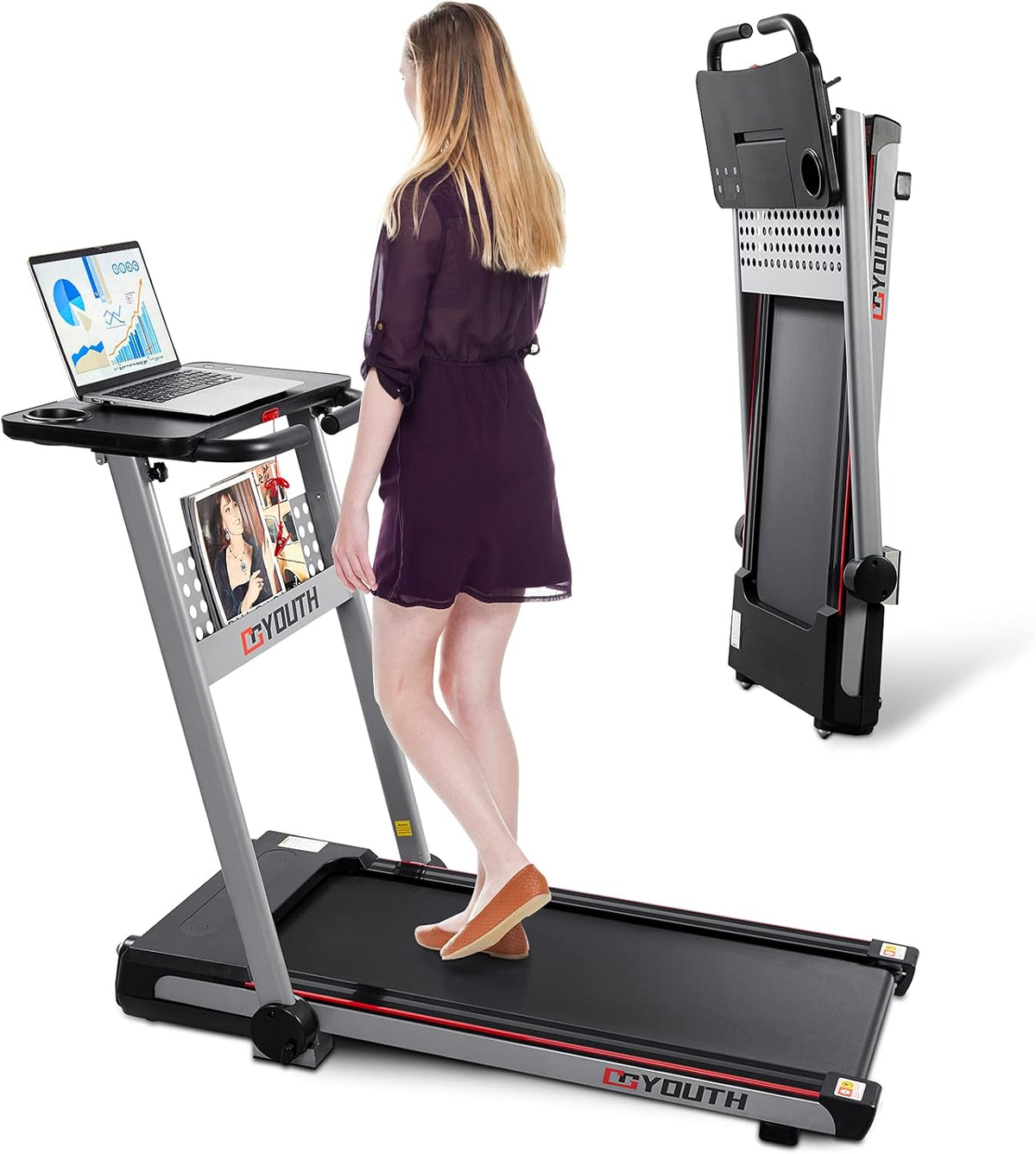 2.25HP Electric Folding Treadmill with LED Display N9214