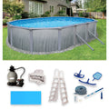 12-ft x 24-ft Oval 52-in Deep Metal Wall Swimming Pool R989216