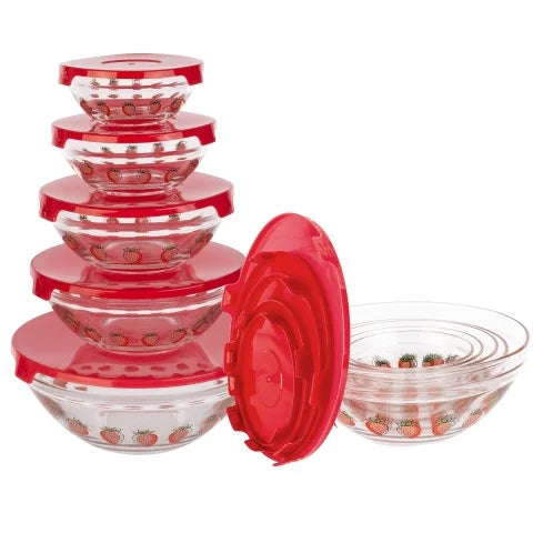 20-Piece Glass Food Storage Bowl and Lids Set E541