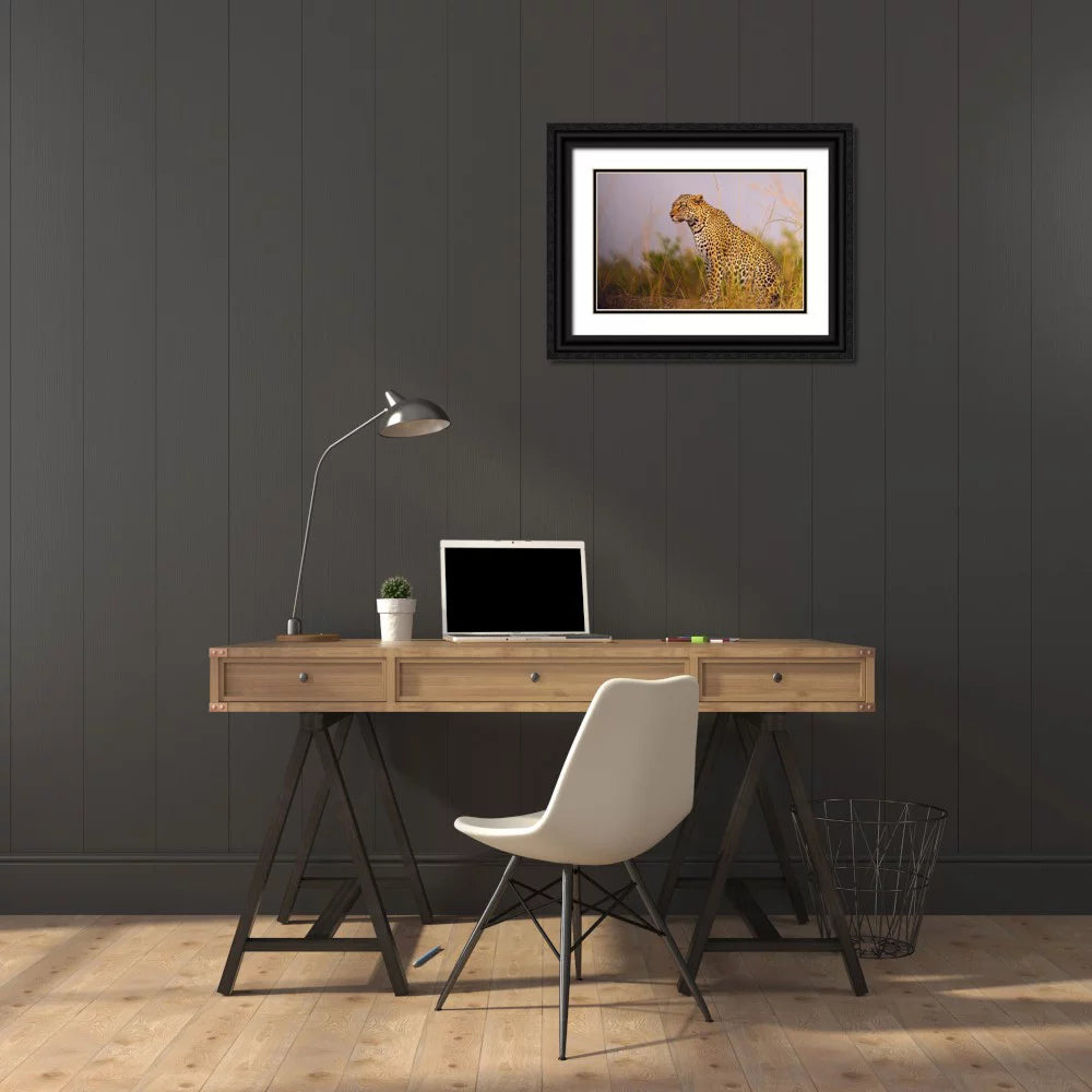 Black Ornate Wood Framed Art Print C291