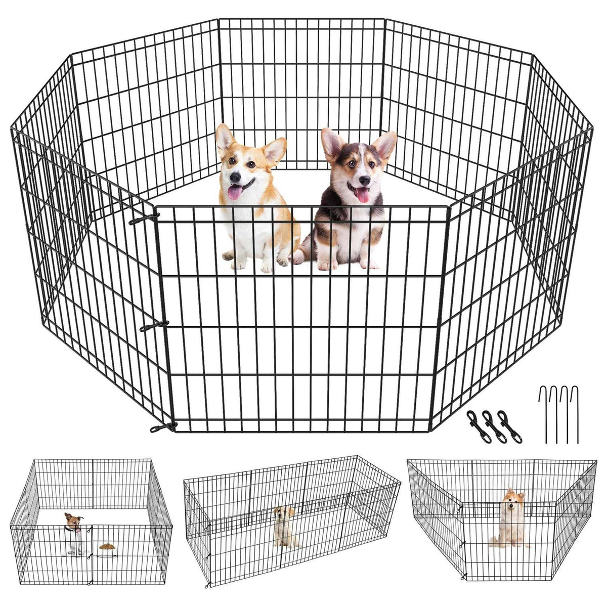 Folding Dog Exercise Pen 8 Panel B8148
