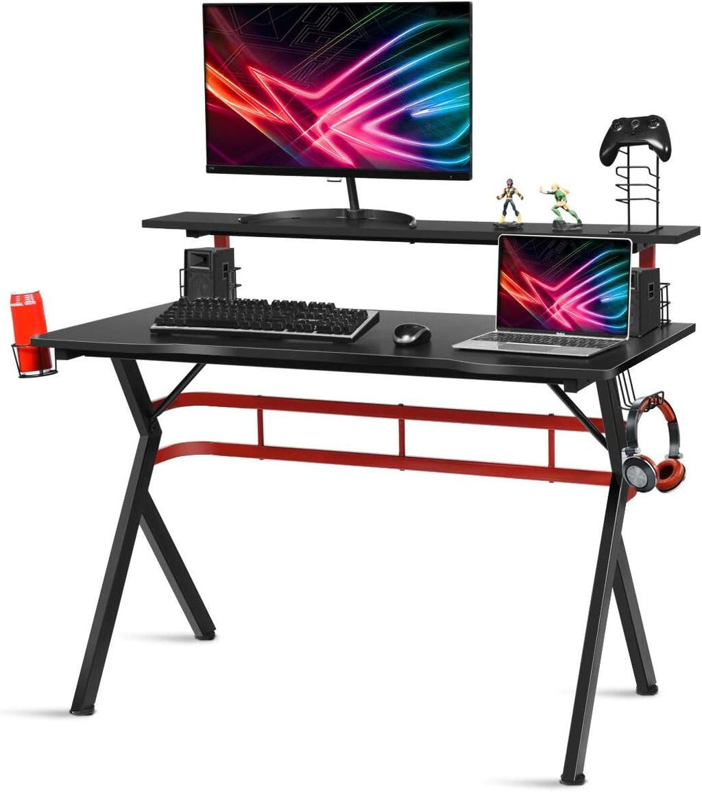 47.5" Gaming Desk with Monitor Shelf M120100