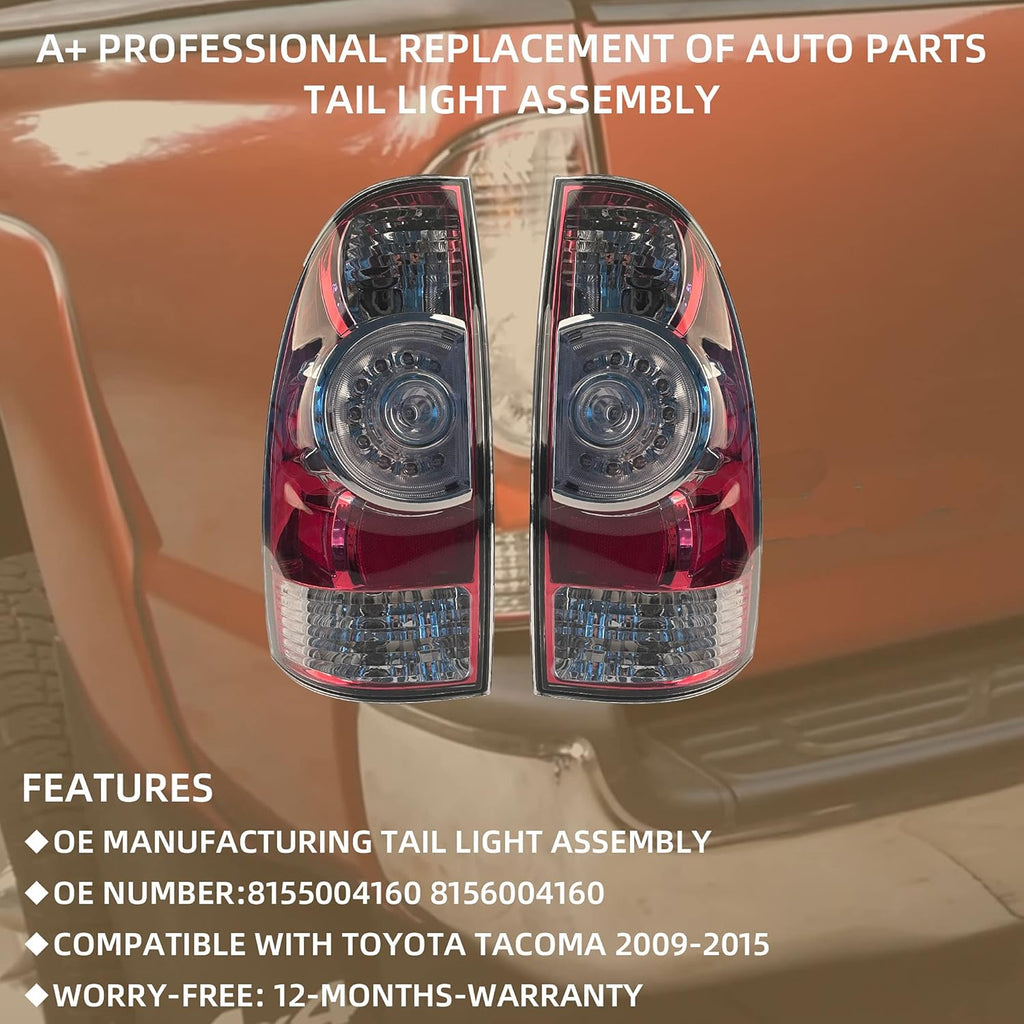 Tail Light Assembly LED Type for Toyota Tacoma 2005-2015 H6652