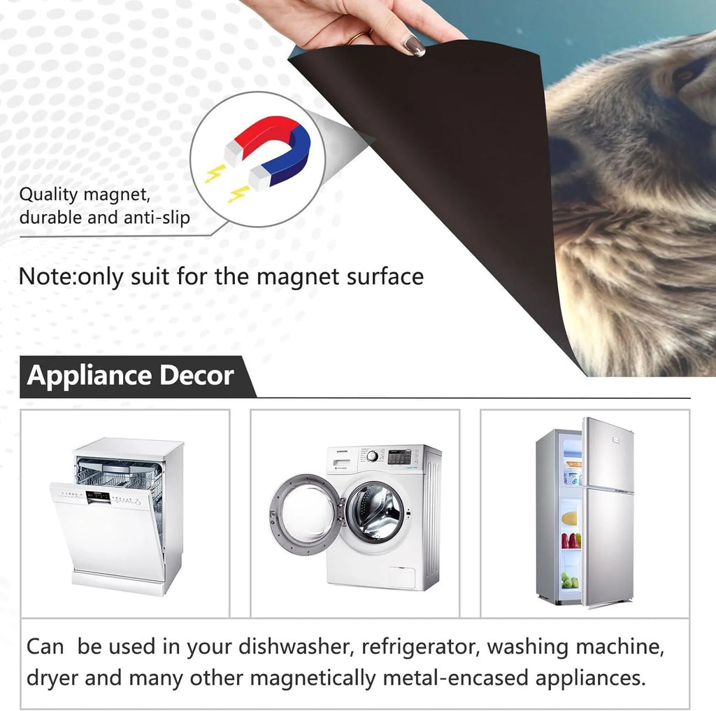 Magnetic Dishwasher Stickers Night Wolf Pattern 23in W x 26in H B12070