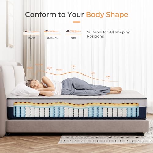 Twin 12 Inch Innerspring Hybrid Mattress with Memory Foam and Pocket Spring R46046