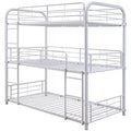 White Twin Size Triple Bunk Bed O326