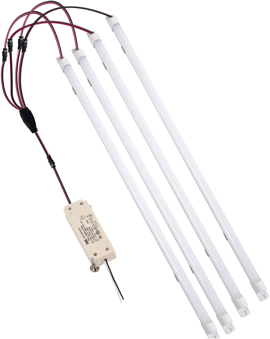 4 Pack LED Troffer 2x4 FT Retrofit Kit, 36W, 5000K Daylight White, 0-10V LED Driver H15133
