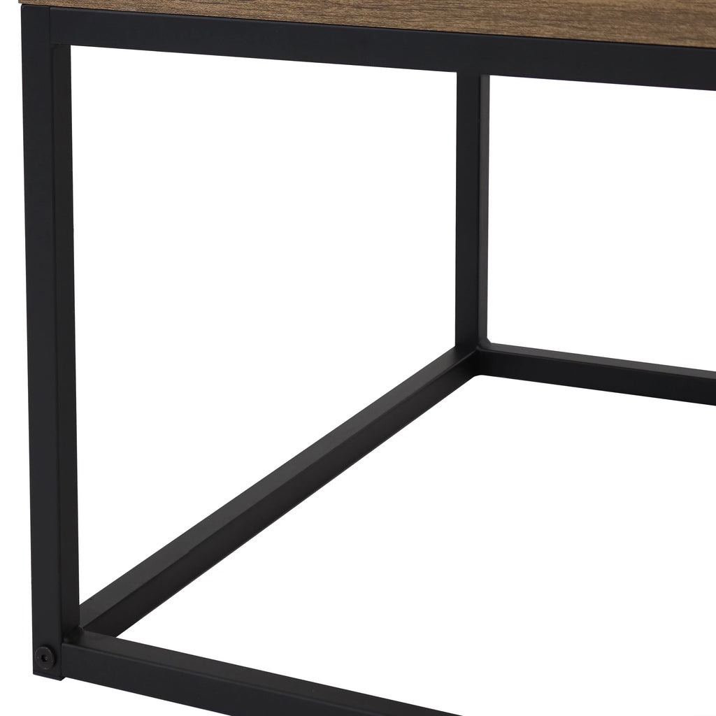 Brown Coffee Table with Removable Serving Tray C6404