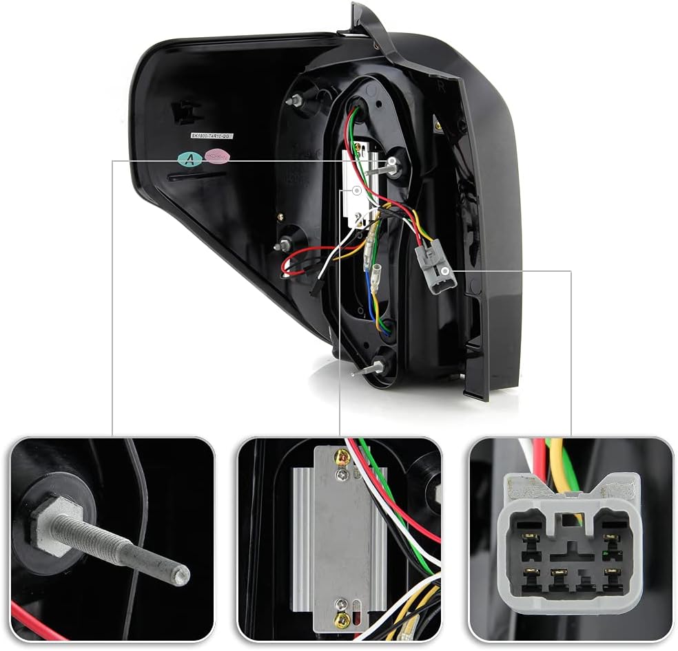 Black Housing Full LED Tube Tail Lights Q586