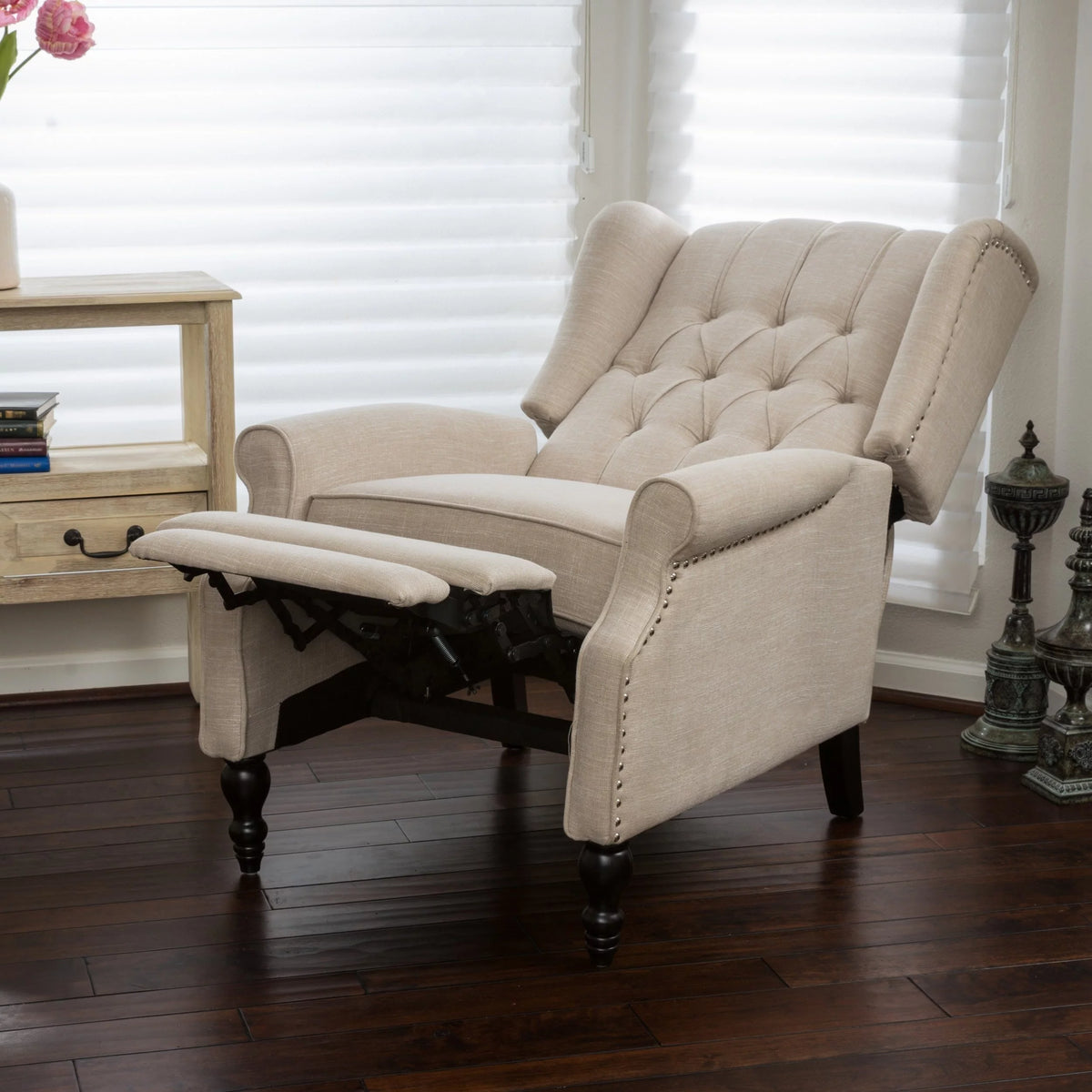 Button-tufted Reclining Club Chair C2584