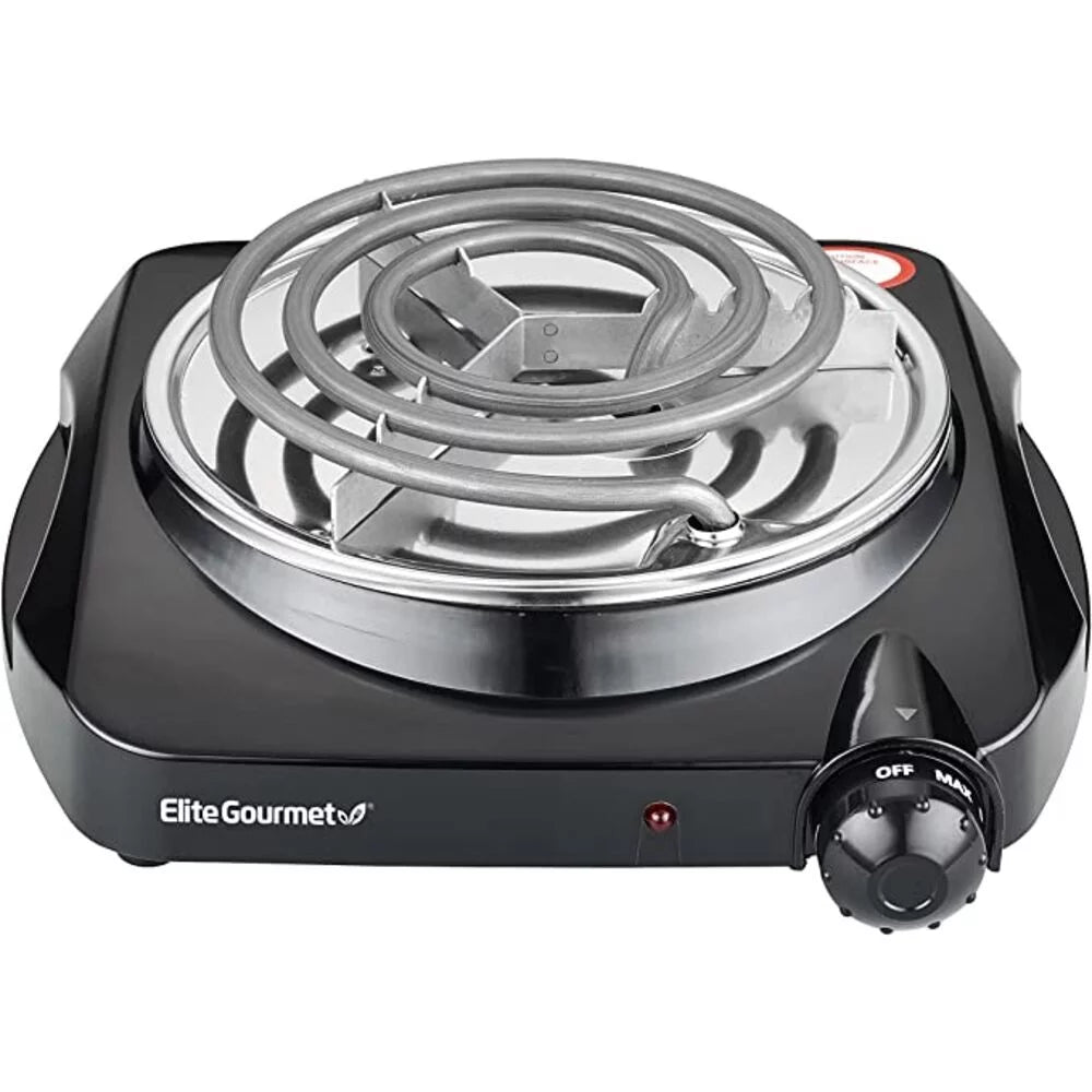 Black Single Coiled Electric Hot Plate N217