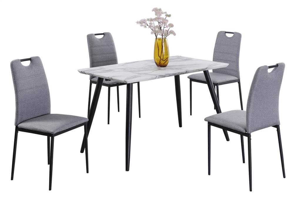 Dining Set with Laminated Wooden Top and 4 Chairs H959