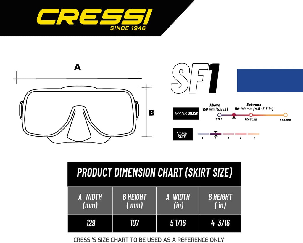 White Frameless Dive Mask T556