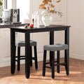3 Piece Counter Height Dining Table Set with Bench and 2 Stools C581879