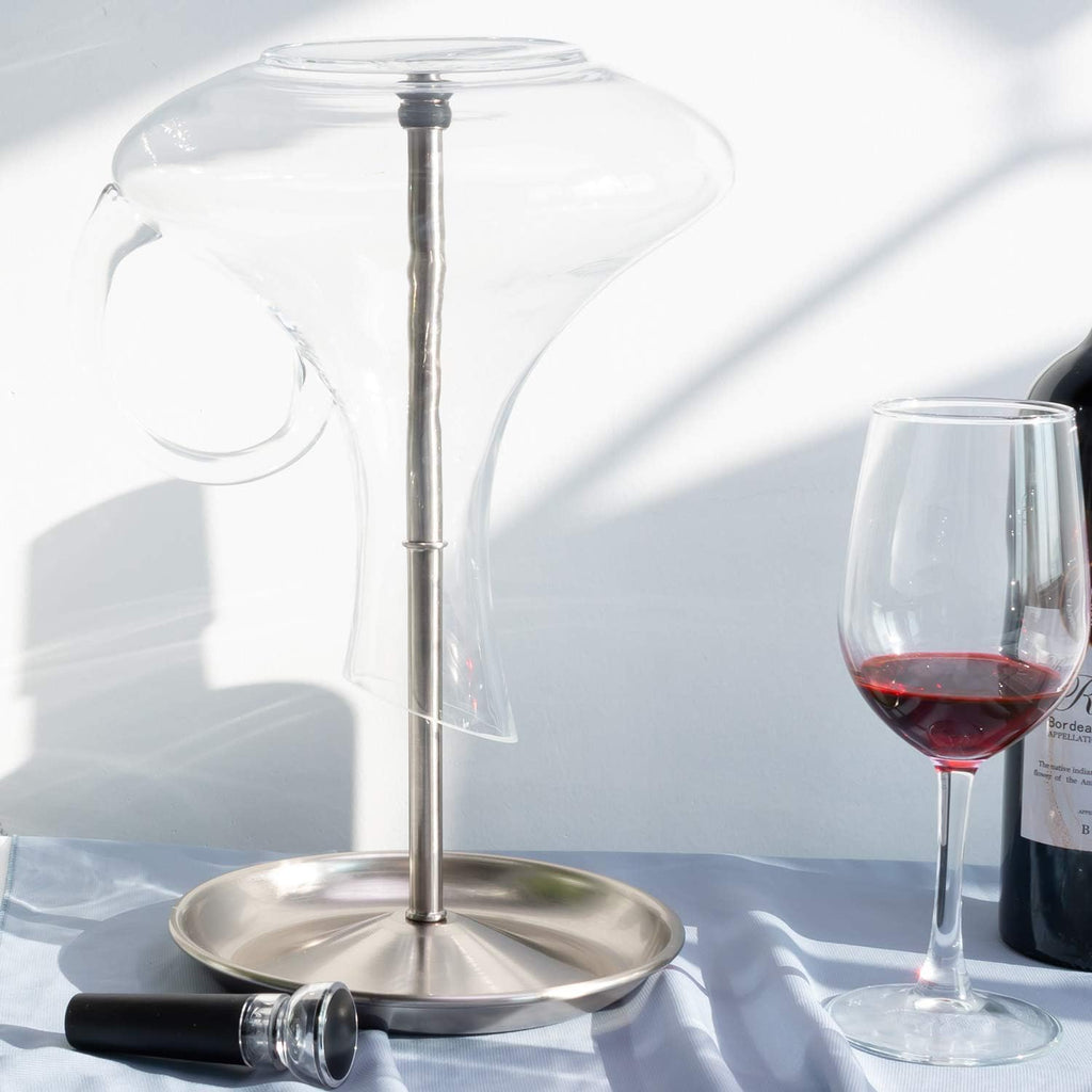 Wine Decanter Drying Stand with Cleaning Brush and Beads W440