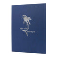 Dark Blue Plush Casebound Menu A61260