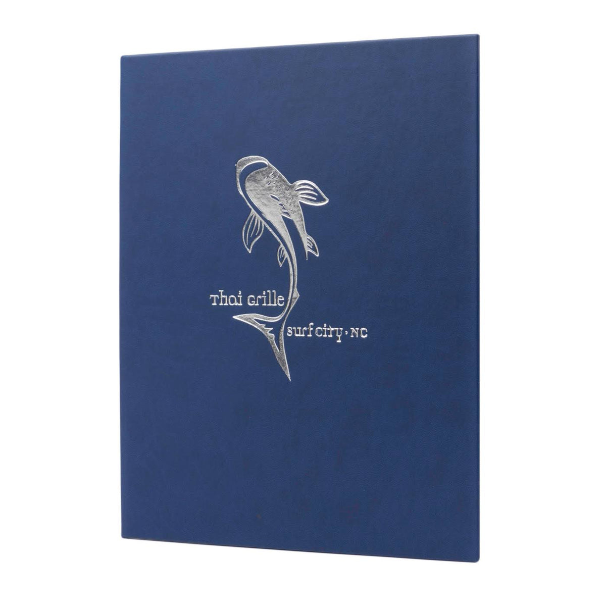 Dark Blue Plush Casebound Menu A61260