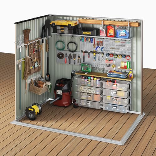6x3.9 FT Metal Outdoor Storage Shed with Lockable Doors Z4543