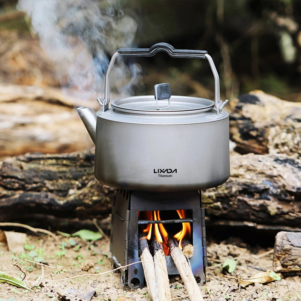 600ml Titanium Camping Tea Kettle Coffee Pot Z3674