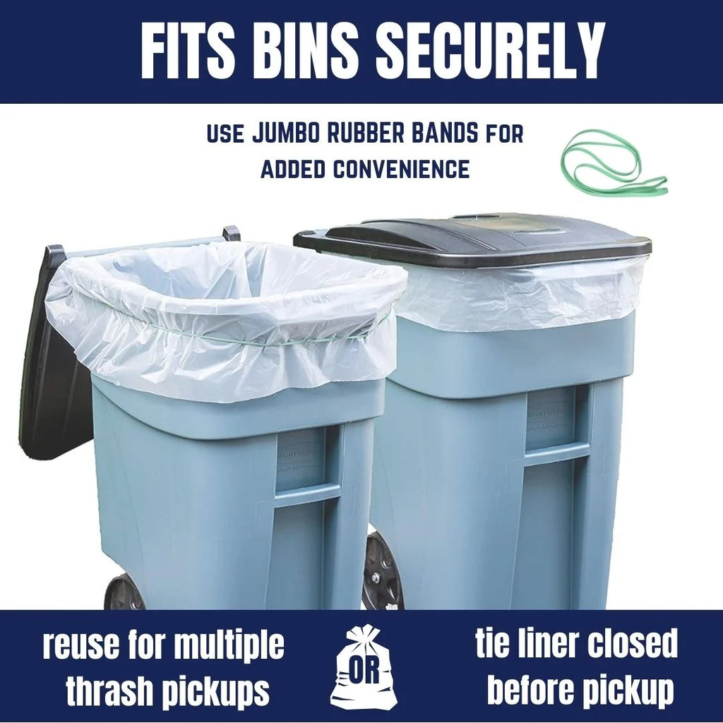 50 Count Black Trash Bags on Rolls P5708