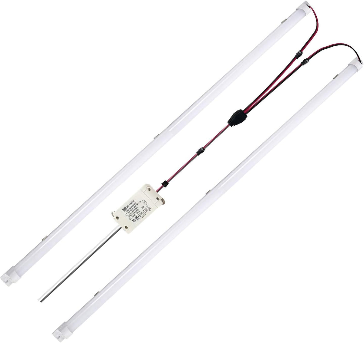 4 Pack LED Troffer 2x4 FT Retrofit Kit, 36W, 5000K Daylight White, 0-10V LED Driver H15133