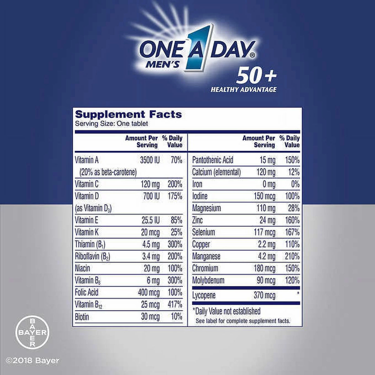 300 Tablets Men's 50+ Multivitamin Supplement Z635451