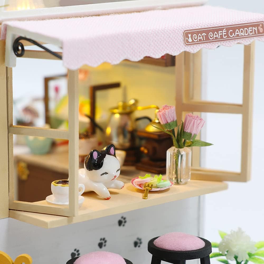 DIY Wooden Dollhouse Kit with Furniture B402