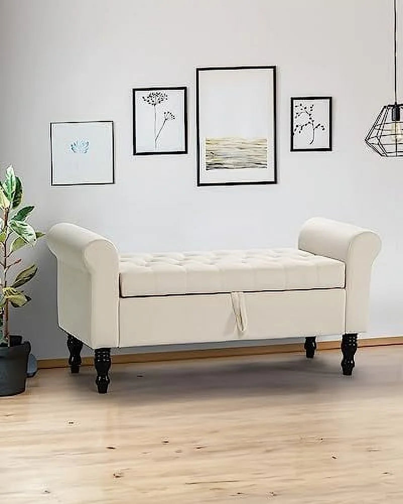 Pink Folding Rectangle Ottoman Bench W5440