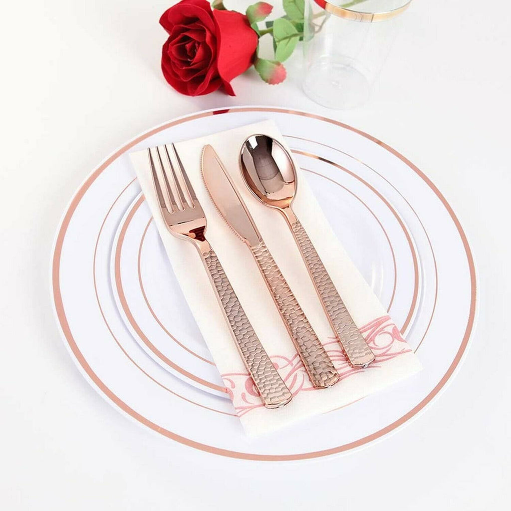Rose Gold Silverware Disposable Flatware I83795