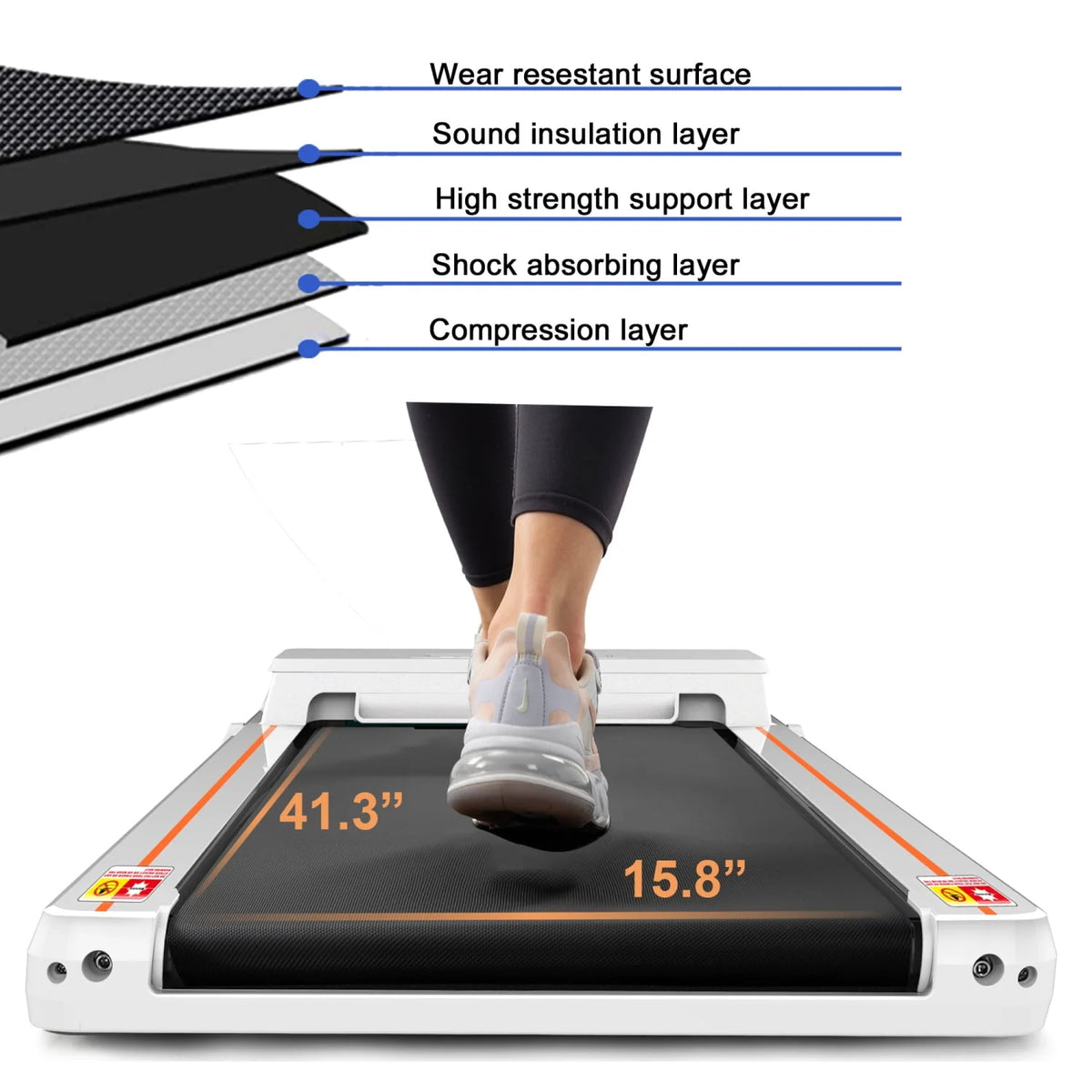 2.5HP Slim Electric Treadmill with LED Display N403