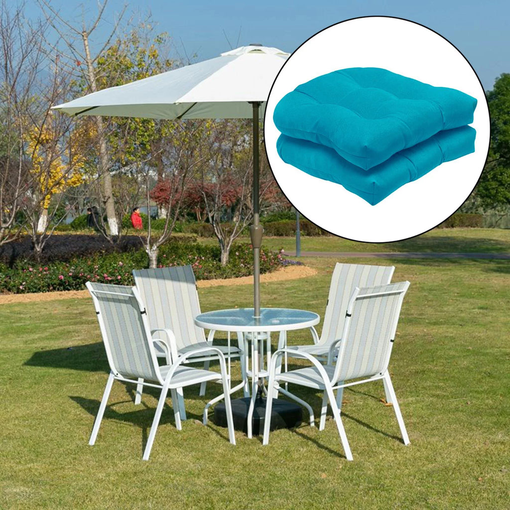 2 Pack Tufted Seat Cushion 48x48cm Blue H348113