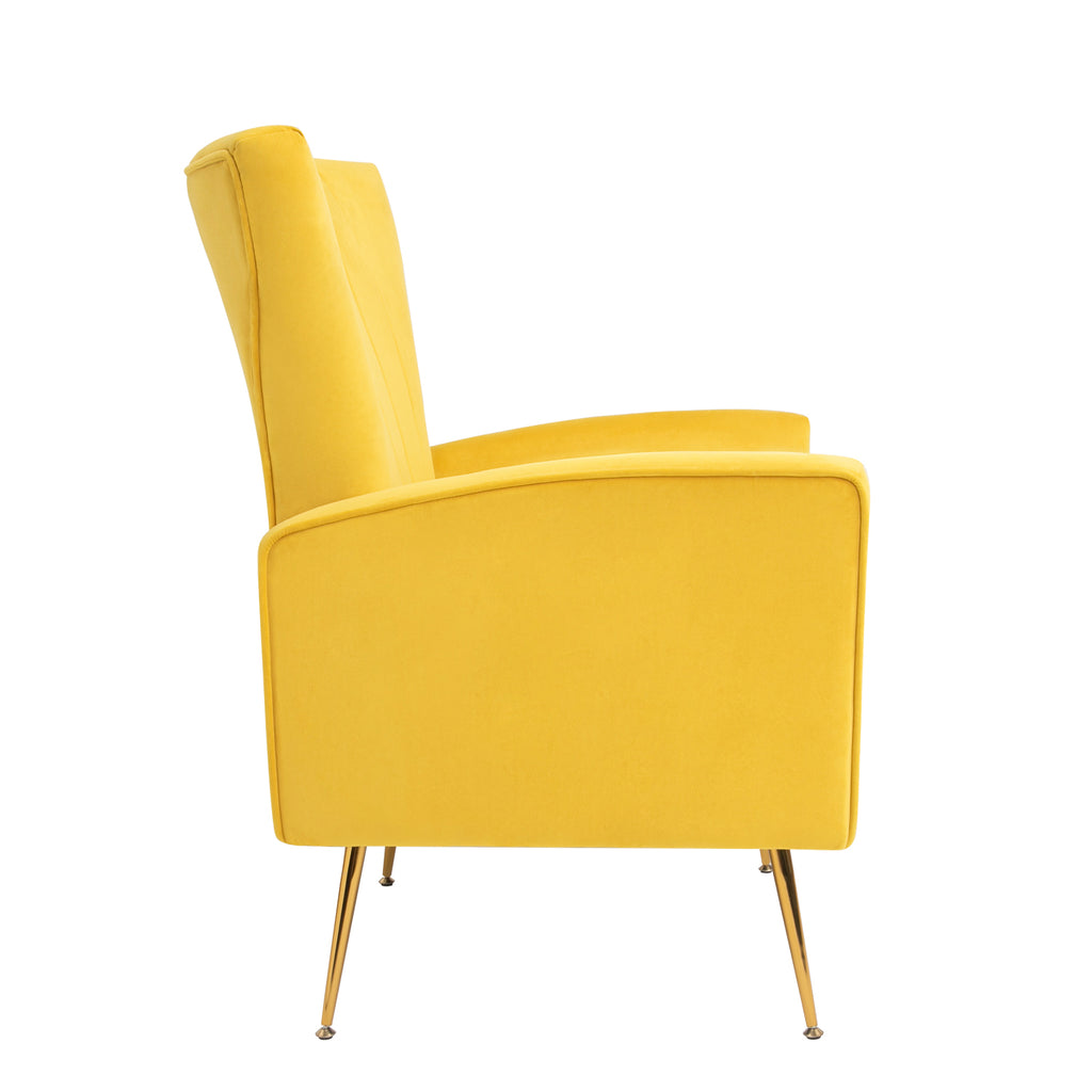 Velvet Wingback Accent Chair with Gold Legs P780