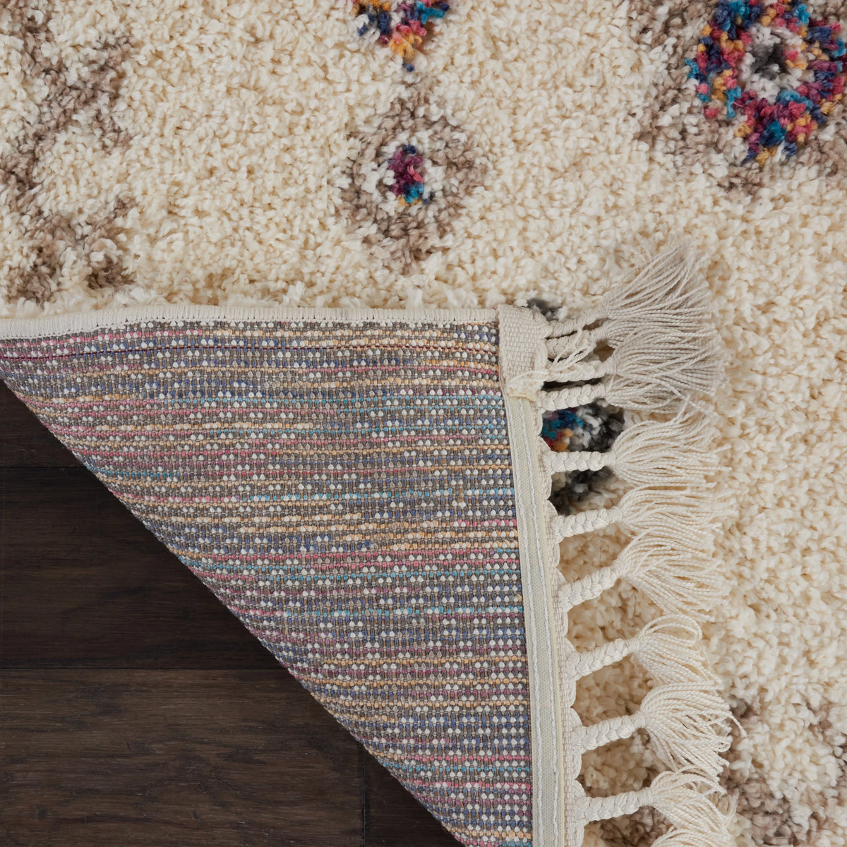 Ivory Shag Area Rug H7004