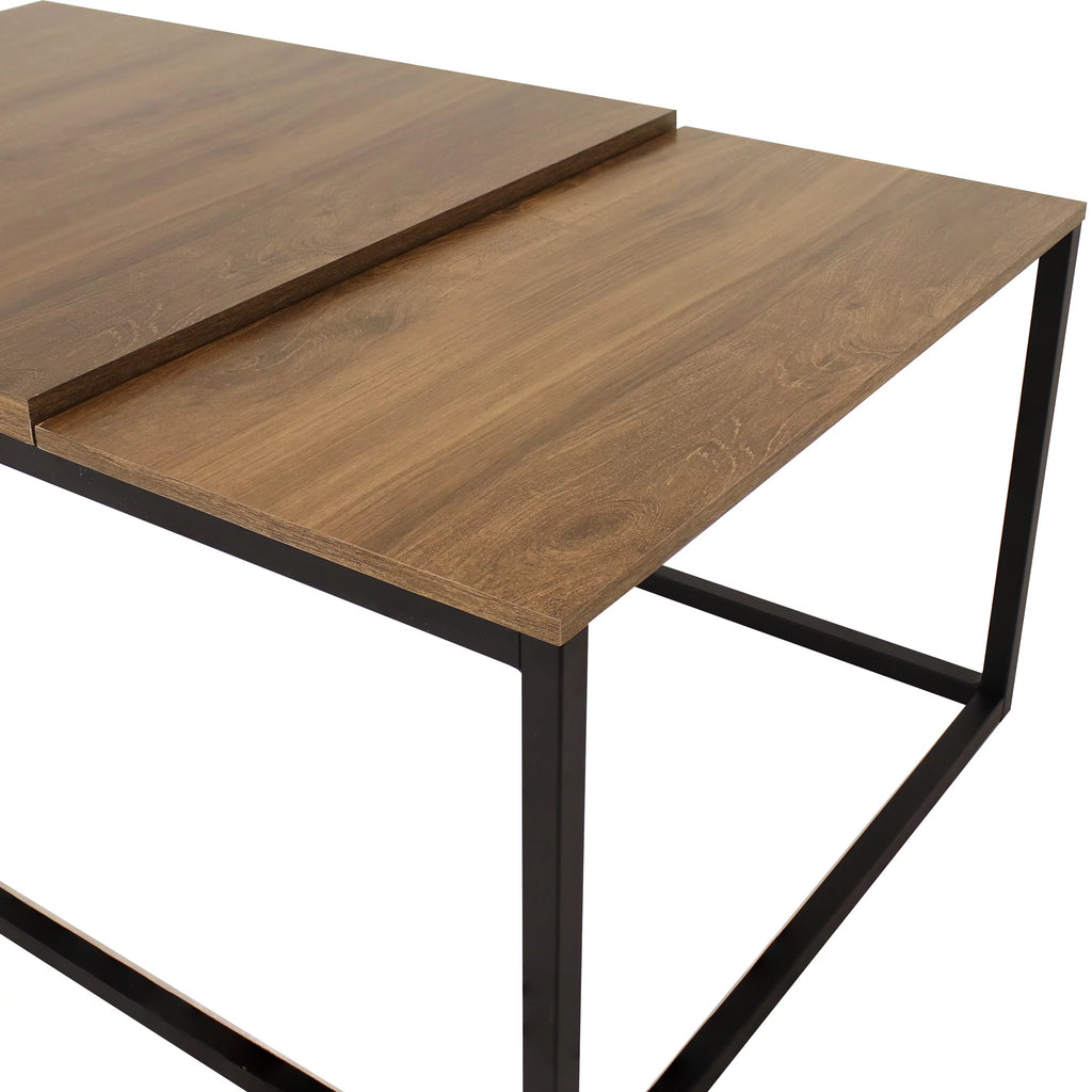 Brown Coffee Table with Removable Serving Tray C6404