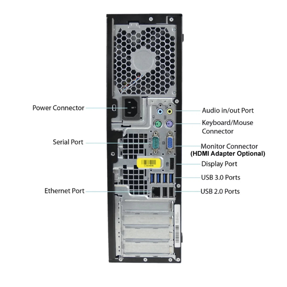 Pre-Owned HP 8200 Desktop Computer Tower PC Intel Quad-Core i5 3.2GHz Processor 4GB RAM 2TB Hard Drive Windows 10 Pro 64bit with 17" LCD Monitor Keyboard and Mouse P160