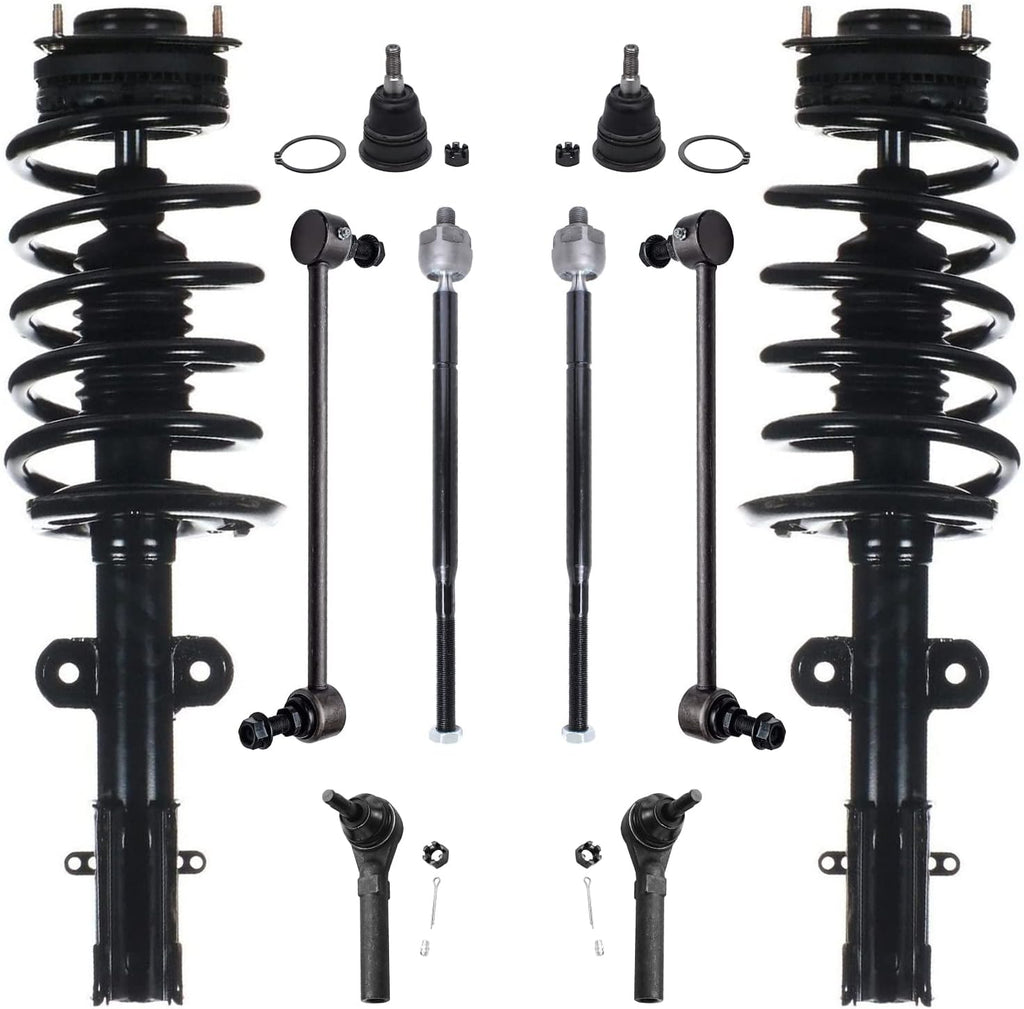 Front Struts with Coil Spring and Sway Bar End Links Kit U360811