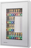 Key Lock 50 Position Key Cabinet with Glass Door Grey J913059