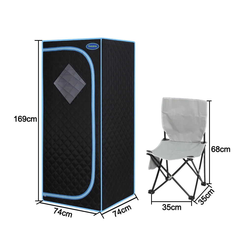 Portable Full Body Steam Sauna Tent with Folding Chair Y5760