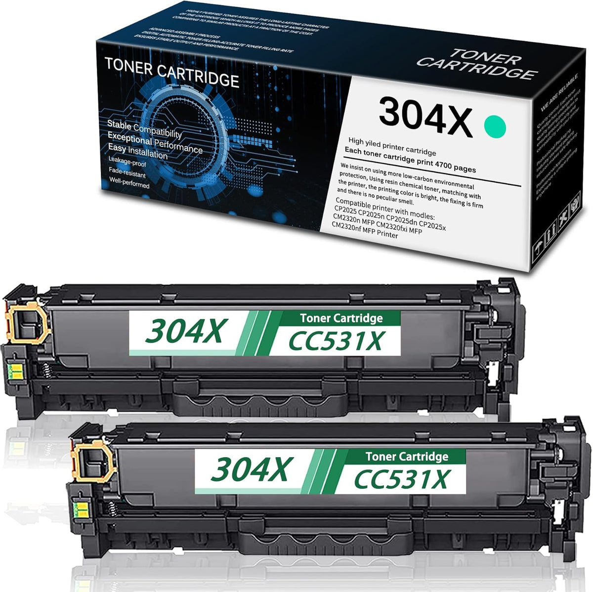 Cyan High Yield Toner Cartridge 2Pack A228