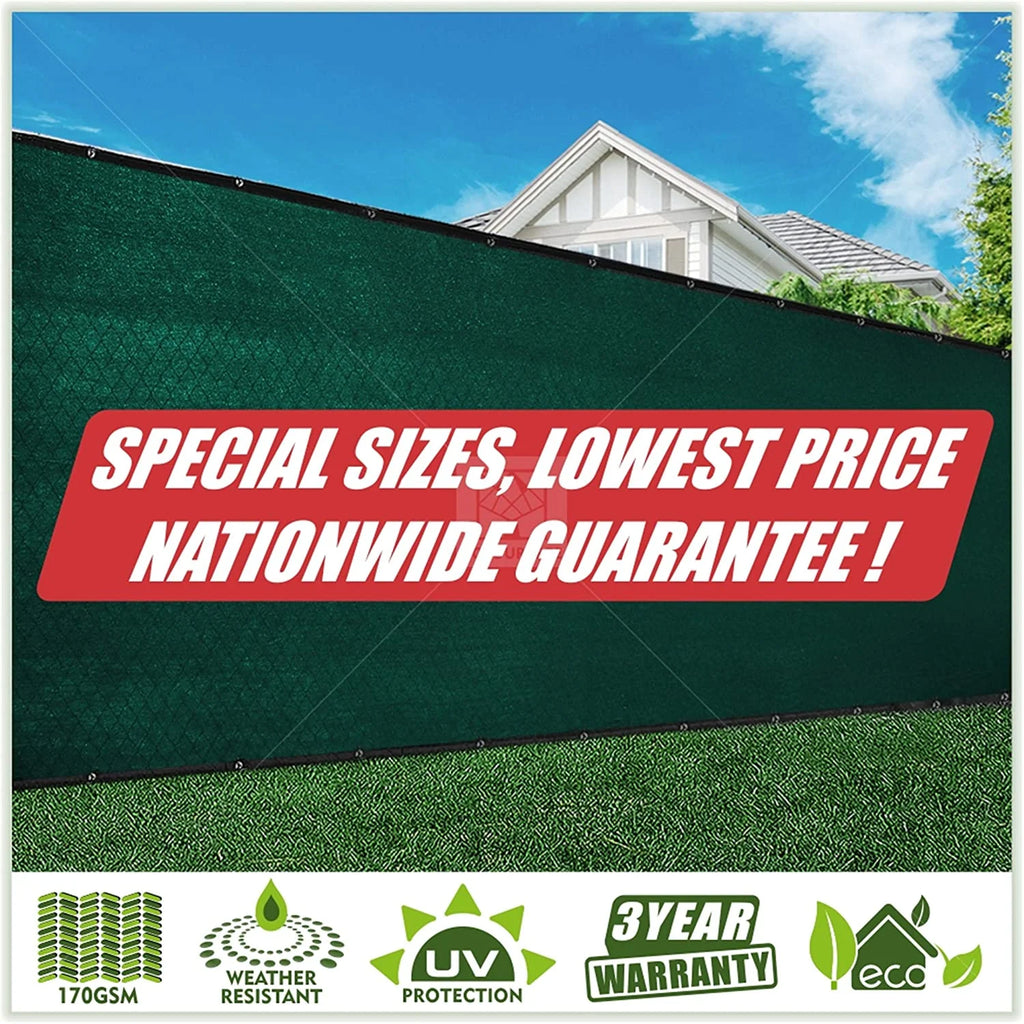 Green Fence Privacy Screen Windscreen Shade Fabric Cloth HDPE with Grommets V517