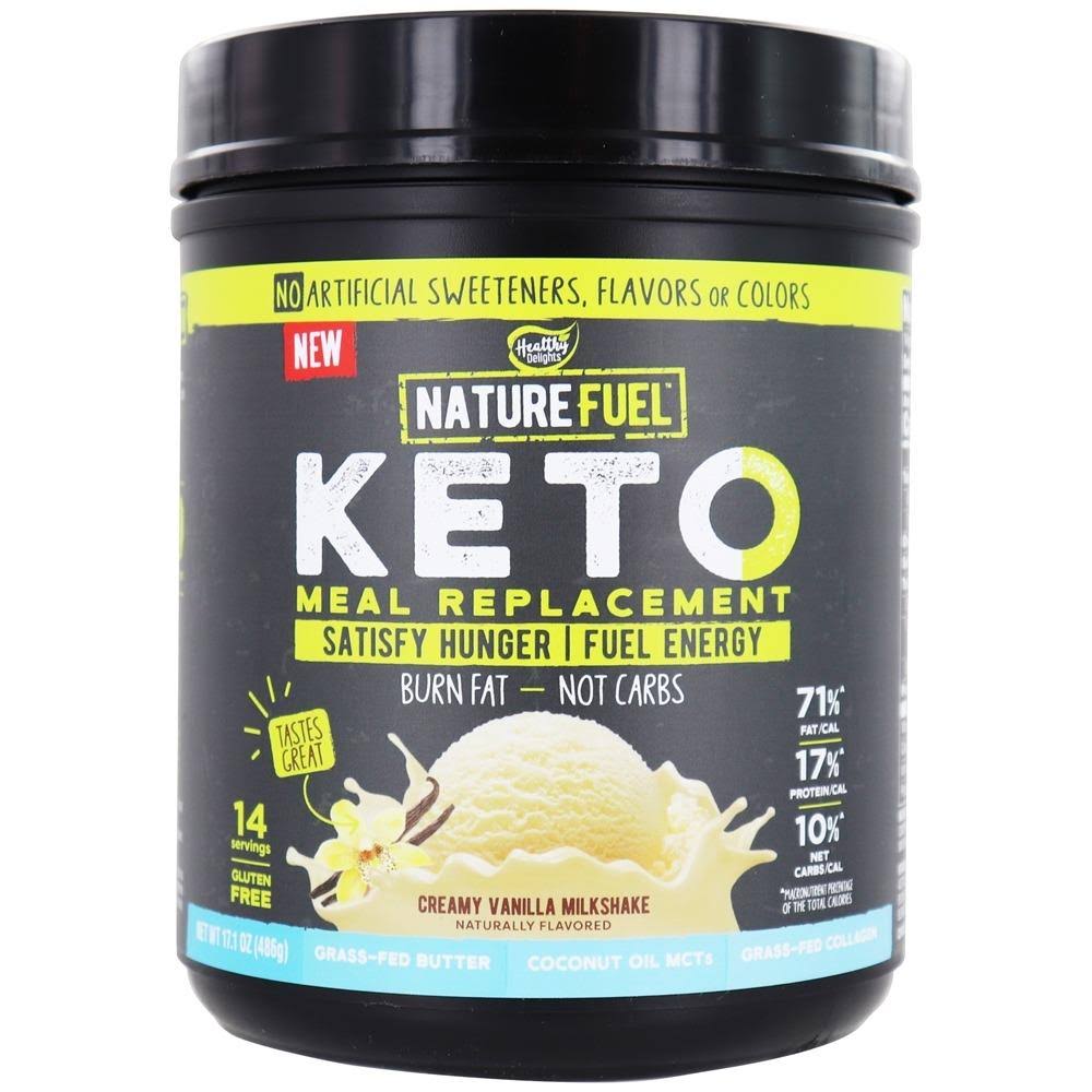 Keto Meal Replacement Powder 14 Servings Creamy Vanilla Milkshake L930573