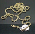 10K Yellow Gold Rope Chain Necklace 20" Inch 2.5mm M589860