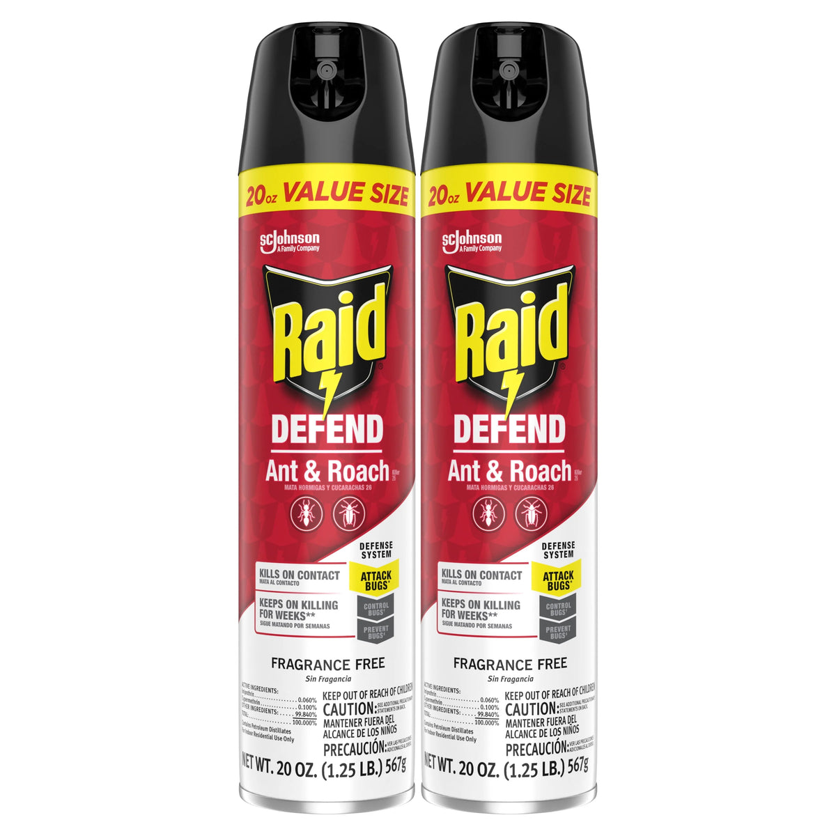 Fragrance-Free Insect Killer Spray 20 oz 2 Count R541