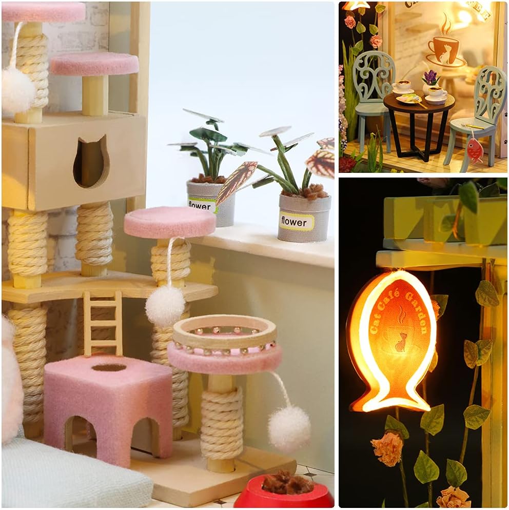 DIY Wooden Dollhouse Kit with Furniture B402