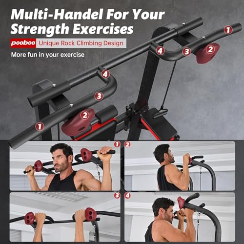 Power Tower Dip Station Pull Up Bar with Supine Board O561