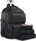 Black Rolling Backpack with Wheels Q21002