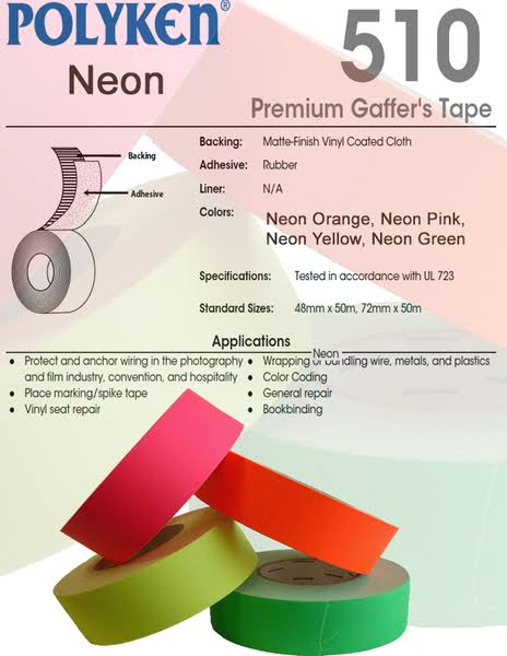 Gaffers Tape Neon Green 24 Rolls M95990