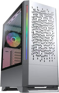 White Compact ARGB Mid Tower Case Z49254