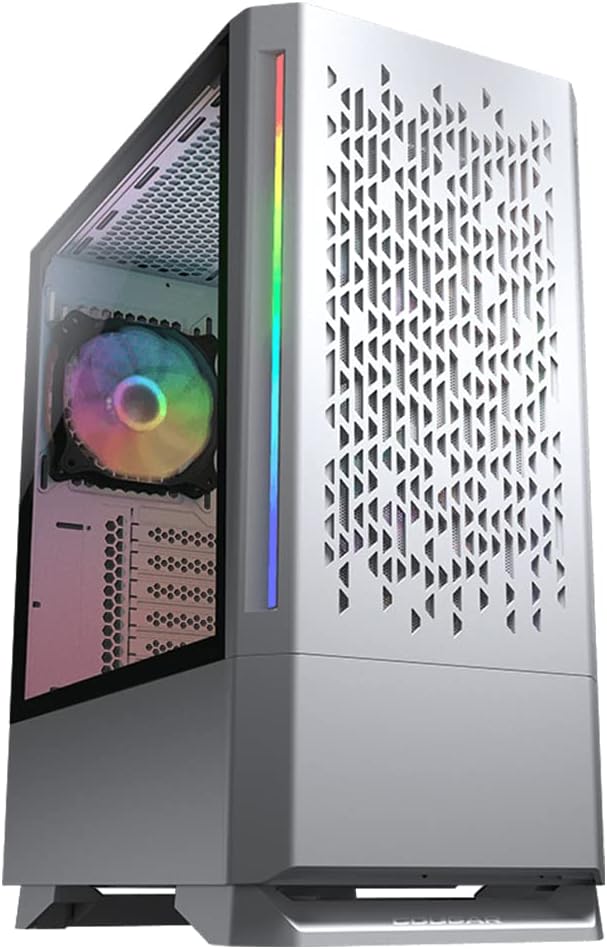 White Compact ARGB Mid Tower Case Z49254