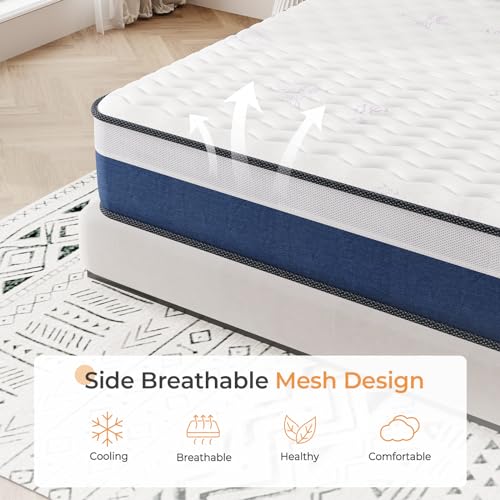 Twin 12 Inch Innerspring Hybrid Mattress with Memory Foam and Pocket Spring R46046